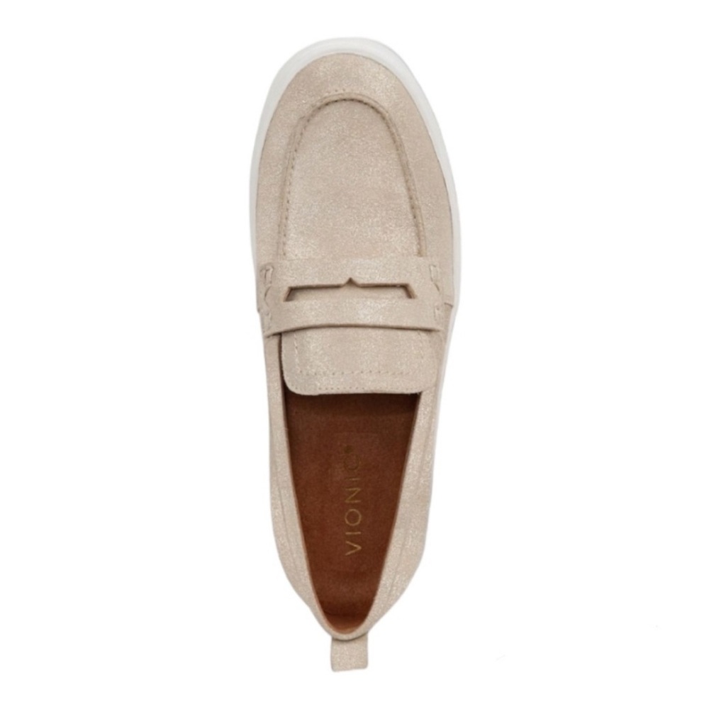 Vionic Gold Loafers with White Sole - Picture 2 of 4